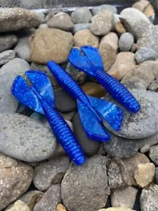 Vibration Grub Trailers -3.5" Soft Plastic Jig trailers for Bass Fishing 12 Pack - Picture 1 of 54