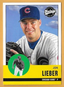 JON LIEBER CHICAGO CUBS #212 - CUBIERTA SUPERIOR VINTAGE CASI NUEVO-COMO NUEVO 2001 - Imagen 1 de 2