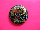 IRON MAIDEN OFFICIAL 1983 VINTAGE BUTTON PIN BADGE US IMPORT   9 THE NUMBER OF..