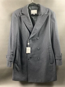 MDRN UOMO by Braveman Charcoal Gray Wool Blend Double Breasted Peacoat, Men's XL - Picture 1 of 12