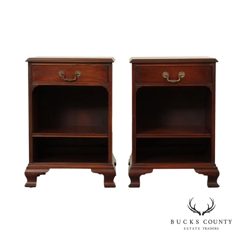 White Furniture Co. Vintage Pair of Mahogany Nightstands Cover