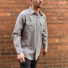 JC Penney Shirt Men's Size Large Check Button Up Check Casual Work Shirt