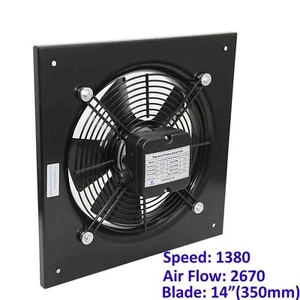 350 mm Industrielüftung Metalllüfter Axial Gewerblicher Luftabsauger Auspuff - Bild 1 von 5