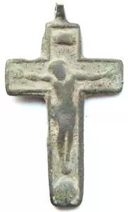 Ancient Old Catholic Bronze Cross Crucifix (Y24-11-51) - Picture 1 of 5