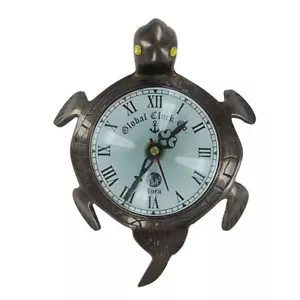 Antique Brass Ball Desk Clock Mechanical Vintage Table Top Decorative Gift - Picture 1 of 6