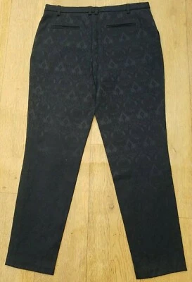 M&Co Petite Heritage Bloom Black Women Crop Trousers Size UK 10 RRP £35 - Image 1 of 4