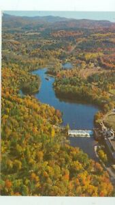 WARRENSBURG, NEW YORK-AIR VIEW OF SCHROON RIVER-AUTUMN-#51944-(NY-W)