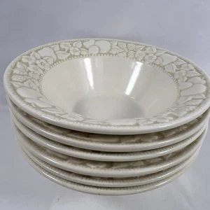 6er Set Metlox Poppytrail Vernon Ware Antik Traube Weiß Suppenschalen - Bild 1 von 15