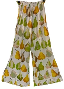 Jams World 50th Years Wide Leg Palazzo Pull on Pear D'Anjou Pant 20"W S USA - Picture 1 of 13