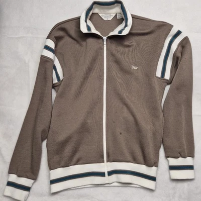 De Colección Años 90 Christian Dior Monsieur Varsity Cremallera Completa Chaqueta Sudadera M Marrón Foto 1 de 4