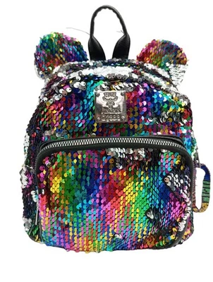 JINGPIN Mini zaino Donna Zaino giallo pallido-blu-rosa stile casual - Immagine 1 di 4