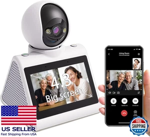 Cámara de seguridad para el hogar 1080P, pantalla de 4,3", video bidireccional, adecuada para ancianos, Ba - Imagen 1 de 6