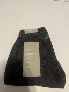 Everlane The Curvy '90s Cheeky Straight Jean High Rise in Washed Black Size 26 - Picture 1 of 10