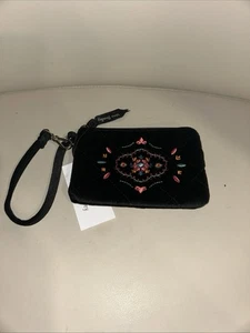 Mini bolsa para mujer Vera Bradley con clip y cremallera de terciopelo nueva con etiquetas - Imagen 1 de 7