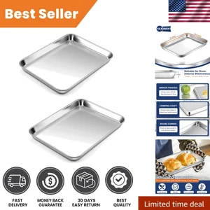 Robuste 10,5 Zoll Edelstahl Backformen, 2er Set - gesund & vielseitig - Bild 1 von 9
