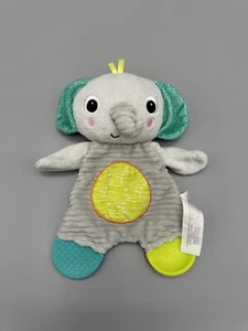 Bright Starts Snuggle Gray Elephant Plush Teething Toy Crinkle Lovey - Picture 1 of 7