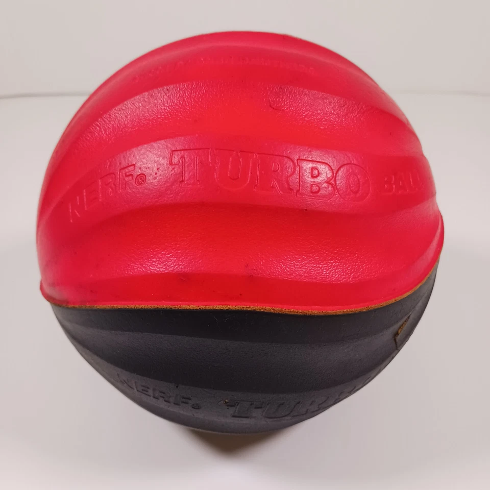 Vintage 1991 Nerf Turbo Ball Parker Brothers Red Black Foam - Image 1 of 4