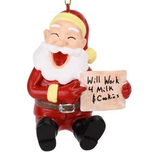 Baumknospen funktionieren für Milch und Plätzchen lustiger Weihnachtsmann Weihnachtsschmuck Xmas - Bild 1 von 5