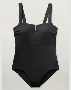 Traje de baño para mujer Athleta cuadrado cuello en V de una pieza talla M negro 38B/C - Imagen 1 de 19