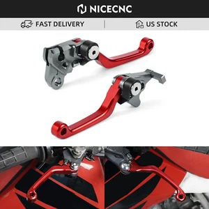 For Honda XR650L 1993-2022 CNC Biilet Pivot Brake Clutch Levers Short Lever Set - Picture 1 of 11