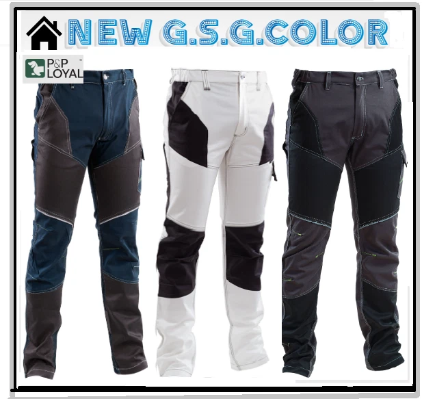 PANTALONI DA LAVORO UOMO PANTALONE STRETCH SLIM FIT CON ELASTICO AI FIANCHI - Immagine 1 di 1