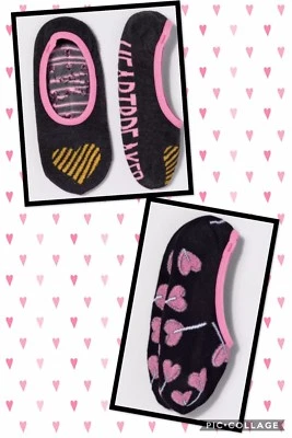 No show 袜子衬里女式灰色粉红色心形风衣全新带标签 Xhilaration  — 第 1/4 张图片