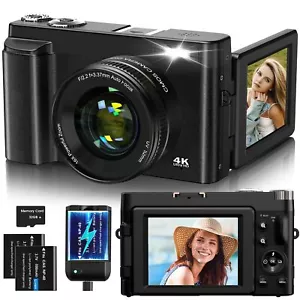 Appareil Photo Numérique 4KCaméra Vlogging Autofocus 48MP avec Carte Mémoire ... - Foto 1 di 8