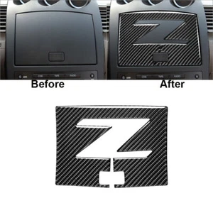 Carbon Fiber Interior GPS Navigation Panel Cover Trim For Nissan 350Z 2003-2009 - Bild 1 von 12