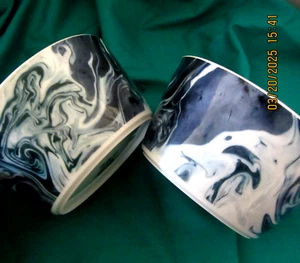 LOTE DE 2 CUENCOS IKEA-HECHOS EN POLONIA-ONDAS AZULES, DISEÑO FLUIDO-RARO-#23102 - Imagen 1 de 8