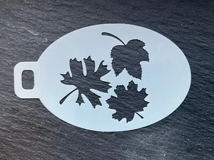 Face painting stencil reusable washable  Autumn Leaves  190 Mylar 7 Cms X 5 Cms - Picture 1 of 4