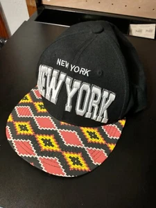City Hunter New York Snapback Hat One Size Red Black Yellow - Picture 1 of 9