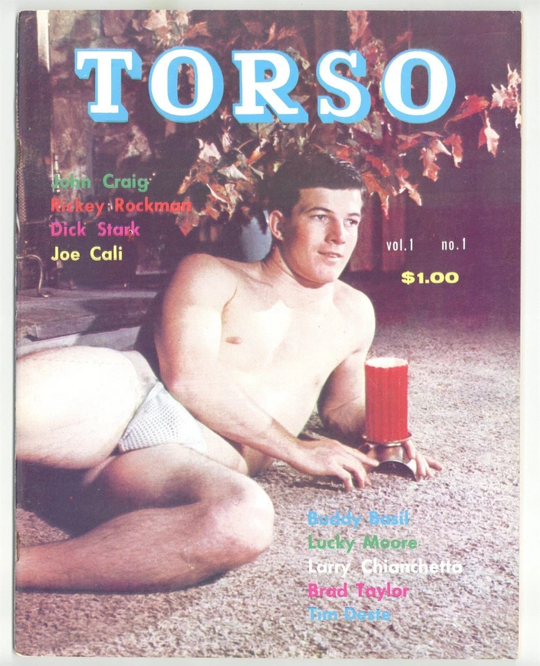 Torso V1#1 Premiere Issue 1964 Joe Cali 7p, Richie Rockman, Gay Pinup Magazine - Image 1 of 4