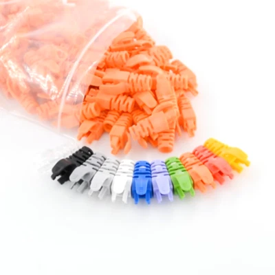 20/50/100pcs RJ45 Connector Modular End Cap Boot Cover Head CAT5 Plug CAT6 Cable - Image 1 of 4