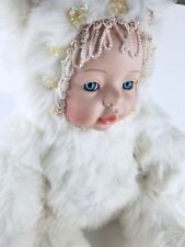 Rare Pearl Bear Doll Traditions Doll Collection Porcelain Snow Baby Large 22"