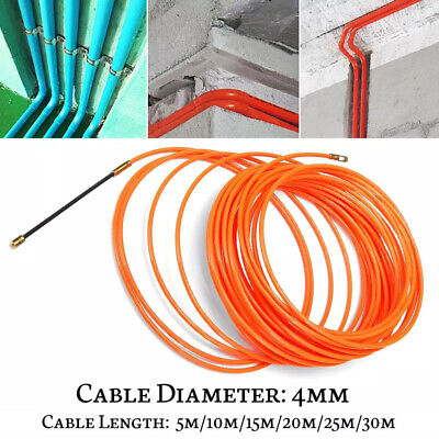 5m-30m Flexible Wire Cable Rod Electrician Push Puller Duct Fish Cable Tape Tool • 5.99£