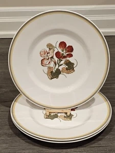 Set of THREE Wedgwood Nasturtium Susie Cooper C2038 10 5/8" Dinner Plates - Picture 1 of 7