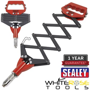 Sealey Riveter Lazy Tongs Aluminium Head Chrome Molybdenum Jaws - Picture 1 of 7