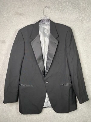 Blazer Christian Dior Para Hombres 40R Negro Lana Un Botón Sin Ventilación Abrigo Deportivo Hecho en EE. UU. Foto 1 de 4