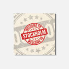 Stockholm Grunge Welcome Travel 4'' X 4'' Square Wooden Coaster