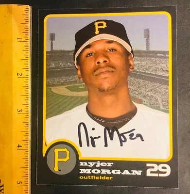 匹兹堡海盗队纽约杰·摩根 #29 变体签名亲笔签名照片明信片 — 第 1/2 张图片