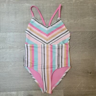 Traje de baño Arizona a rayas pastel de una pieza talla niñas 7/8 Foto 1 de 4