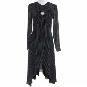 Jill STUART DESIGNER 100% SILK POLKA DOT HIGH LOW CUT OUT LONG SLEEVE DRESS - 2 - Picture 1 of 12