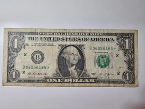 Series 2013 - 1 Dollar Bill Star Note - B06256165☆ - ERROR DUPLICATE NOTE - Picture 1 of 2