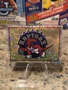 1995-96 Panini Stickers NBA Basketball #132 Toronto Raptors Logo Rare