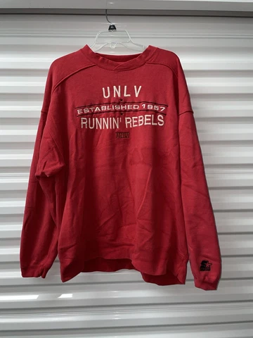 Vintage Starter UNLV Rebels Red Sweatshirt Established 1957 Size XLarge Cover