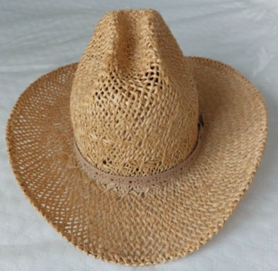 SOMBRERO DE VERANO BAILEY U-ROLLIT VINTAGE PARA HOMBRE PAJA DE YUTE RETORCIDA TALLA 7,5 Foto 1 de 4