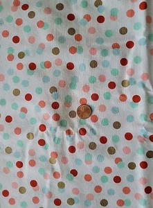 2015 Brother Sister Design Studio Dots White Fabric 25"X42" Remnant  - Picture 1 of 2