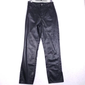 Pantalone donna Express nero ecopelle taglia 6R vita super alta bikerchic - Foto 1 di 12