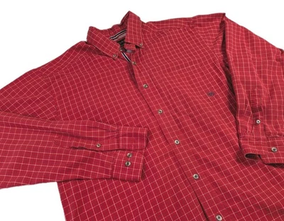 Ariat Pro Series Classic Fit Shirt Mens Large Red Plaid Country Western Cowboy - Image 1 of 4