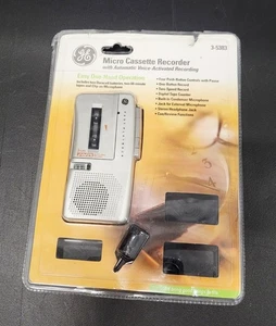 Nuevo Open Box GE Micro Cassette Grabadora de Voz, Micrófono y 1 Cassette 3-5383 - Imagen 1 de 15